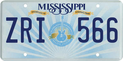 MS license plate ZRI566