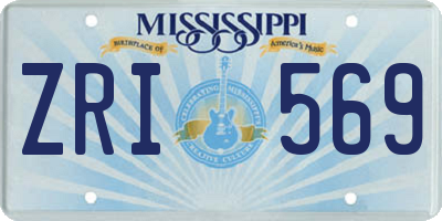 MS license plate ZRI569