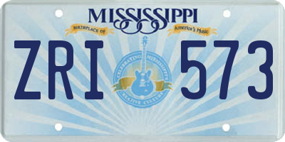 MS license plate ZRI573