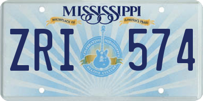 MS license plate ZRI574