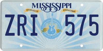 MS license plate ZRI575