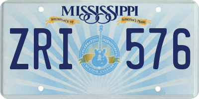 MS license plate ZRI576
