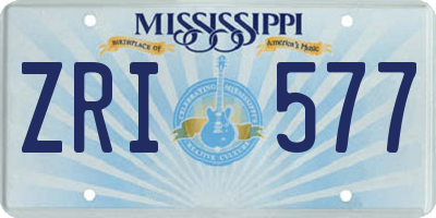 MS license plate ZRI577