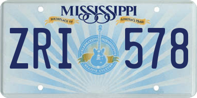 MS license plate ZRI578