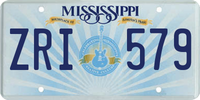 MS license plate ZRI579