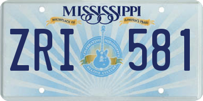 MS license plate ZRI581
