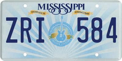 MS license plate ZRI584