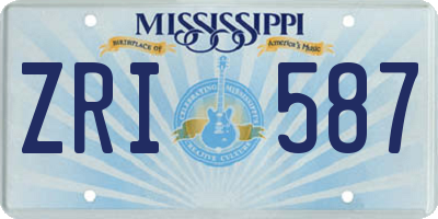 MS license plate ZRI587
