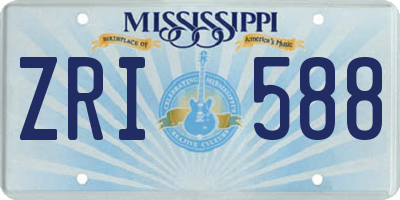 MS license plate ZRI588