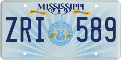 MS license plate ZRI589
