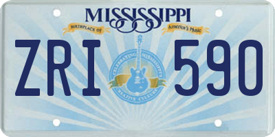 MS license plate ZRI590
