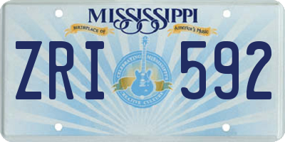 MS license plate ZRI592