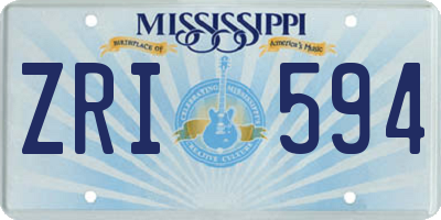 MS license plate ZRI594
