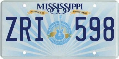 MS license plate ZRI598