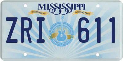 MS license plate ZRI611