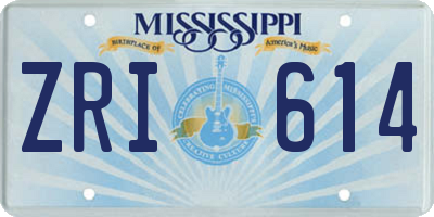 MS license plate ZRI614