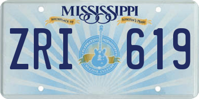 MS license plate ZRI619