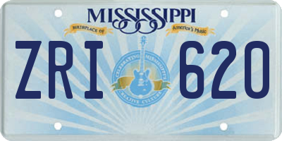 MS license plate ZRI620