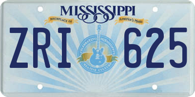 MS license plate ZRI625
