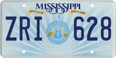 MS license plate ZRI628