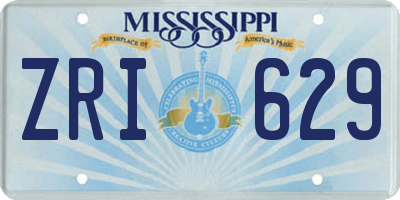MS license plate ZRI629