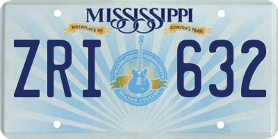 MS license plate ZRI632