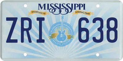 MS license plate ZRI638