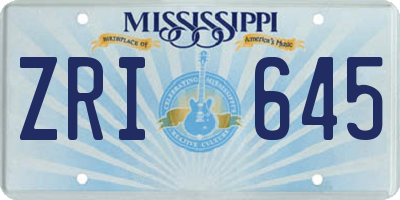 MS license plate ZRI645