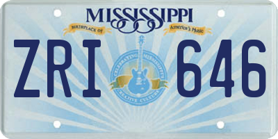 MS license plate ZRI646