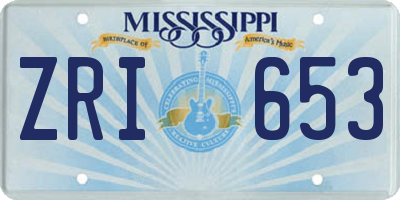 MS license plate ZRI653