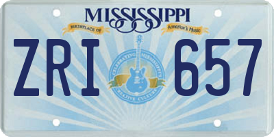 MS license plate ZRI657