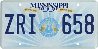 MS license plate ZRI658