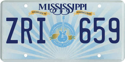 MS license plate ZRI659
