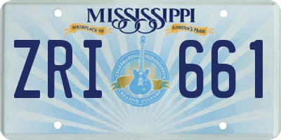 MS license plate ZRI661