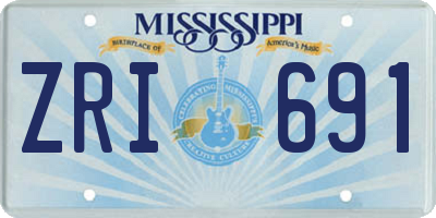 MS license plate ZRI691