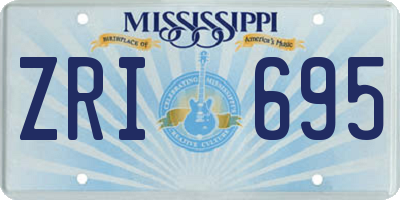 MS license plate ZRI695