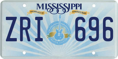 MS license plate ZRI696