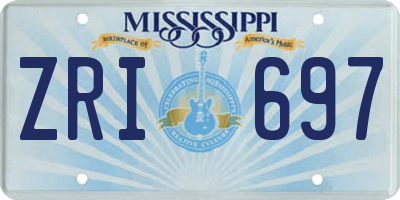 MS license plate ZRI697