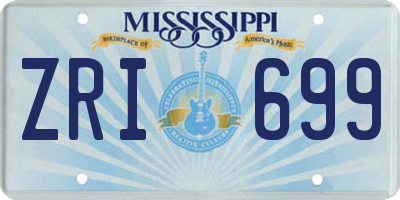 MS license plate ZRI699