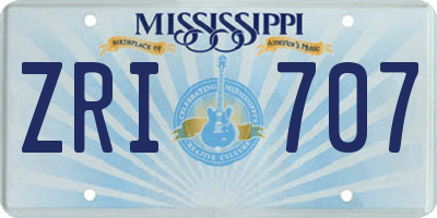 MS license plate ZRI707