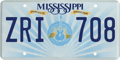MS license plate ZRI708