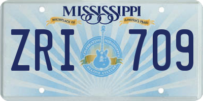 MS license plate ZRI709