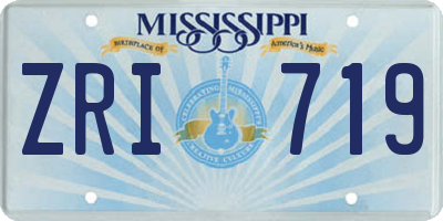 MS license plate ZRI719