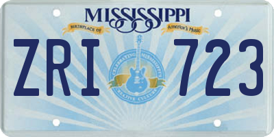 MS license plate ZRI723