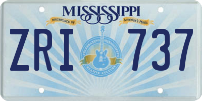 MS license plate ZRI737