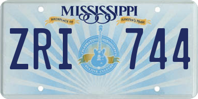 MS license plate ZRI744