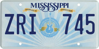 MS license plate ZRI745