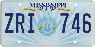 MS license plate ZRI746