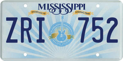 MS license plate ZRI752