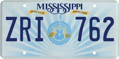 MS license plate ZRI762